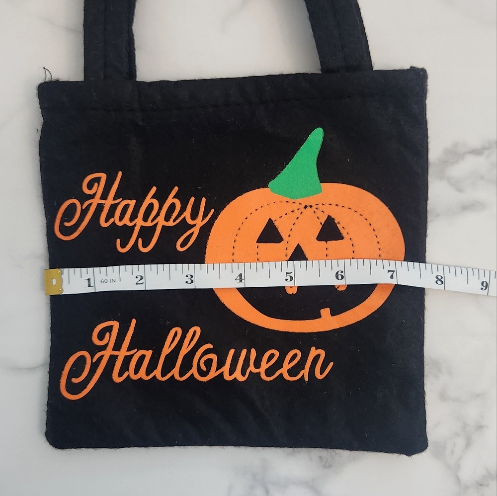 Halloween Pumpkin Black Tote Bag - Picture 9 of 9